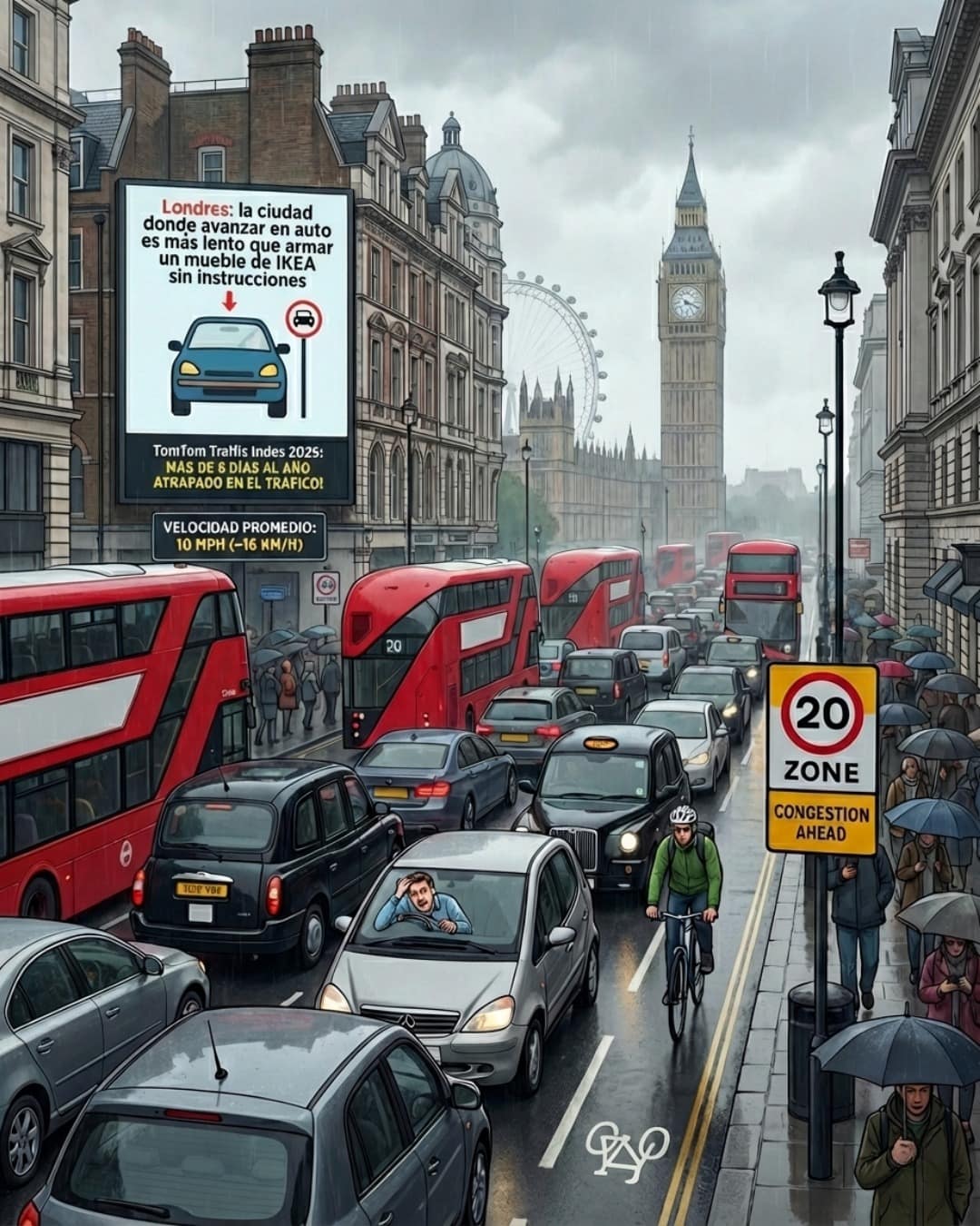 Londres: la ciudad donde avanzar en auto es más lento que armar un mueble de IKEA sin instrucciones