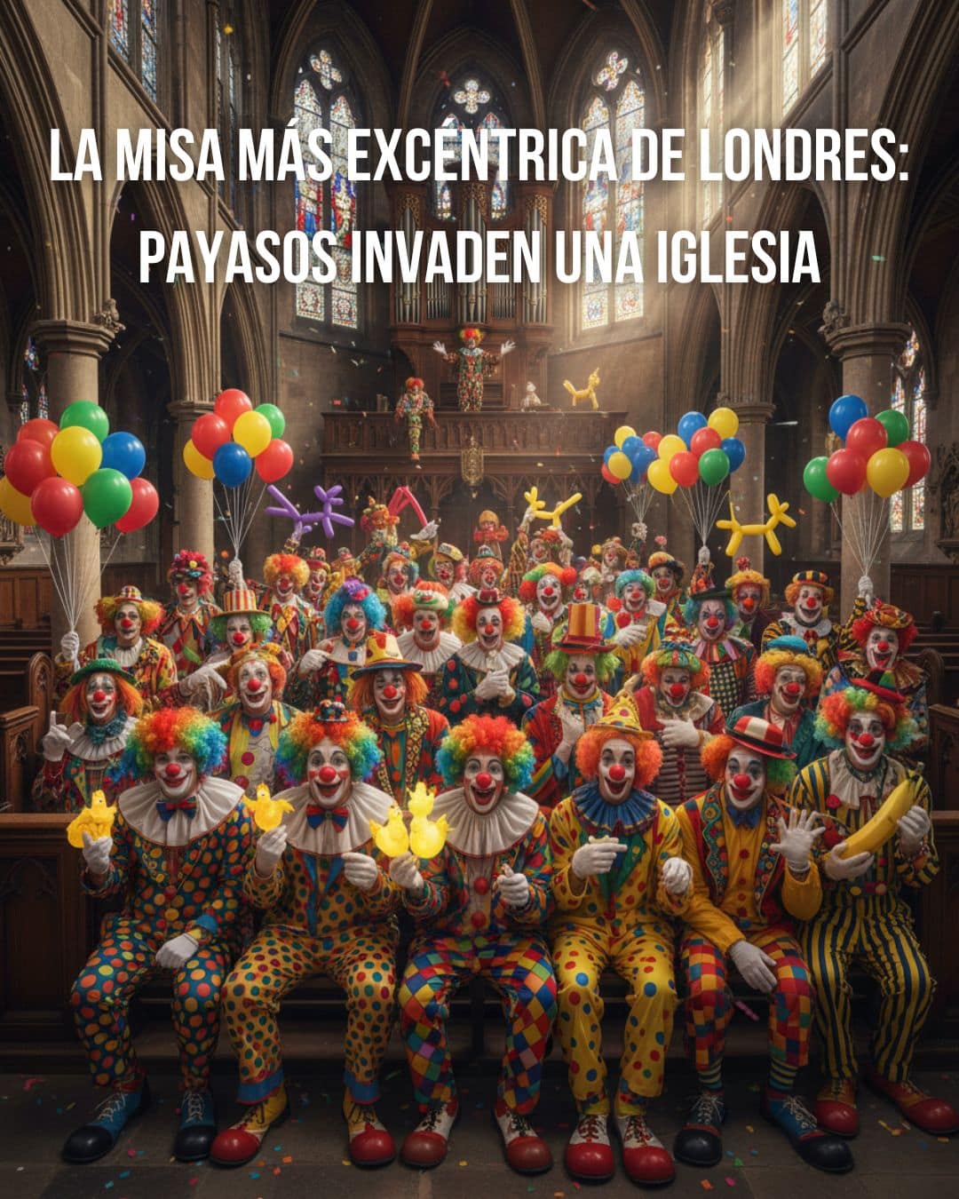 LA MISA MÁS EXCÉNTRICA DE LONDRES: Payasos invaden una iglesia