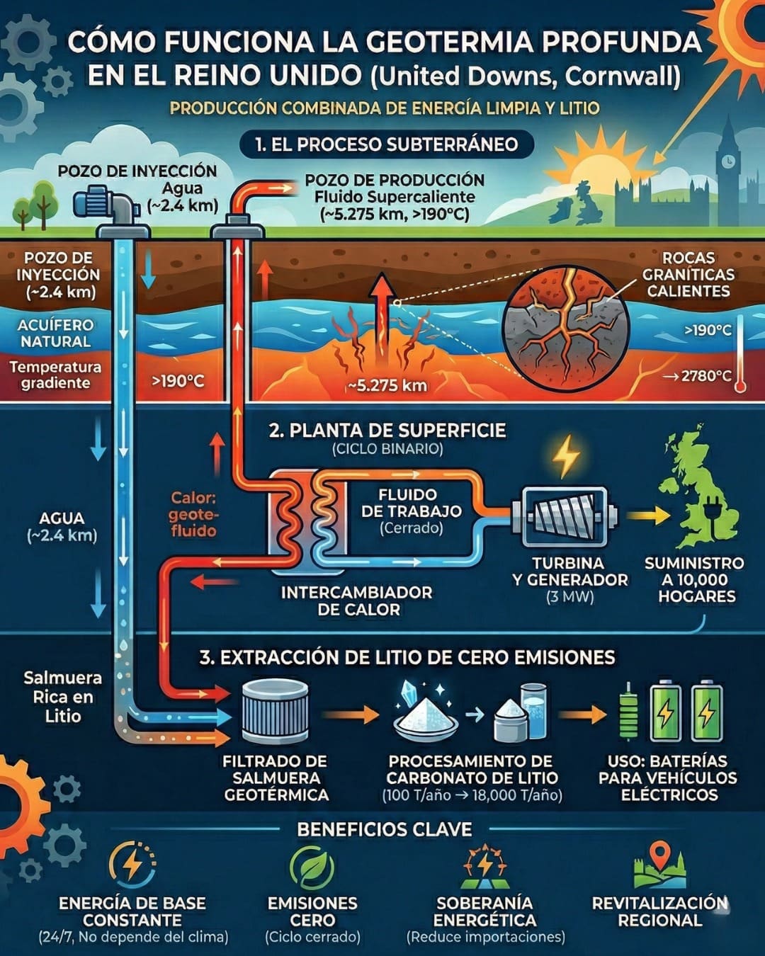 Hito Histórico: Arranca la Primera Planta de Geotermia Profunda y Litio en el Reino Unido (Cornwall)
