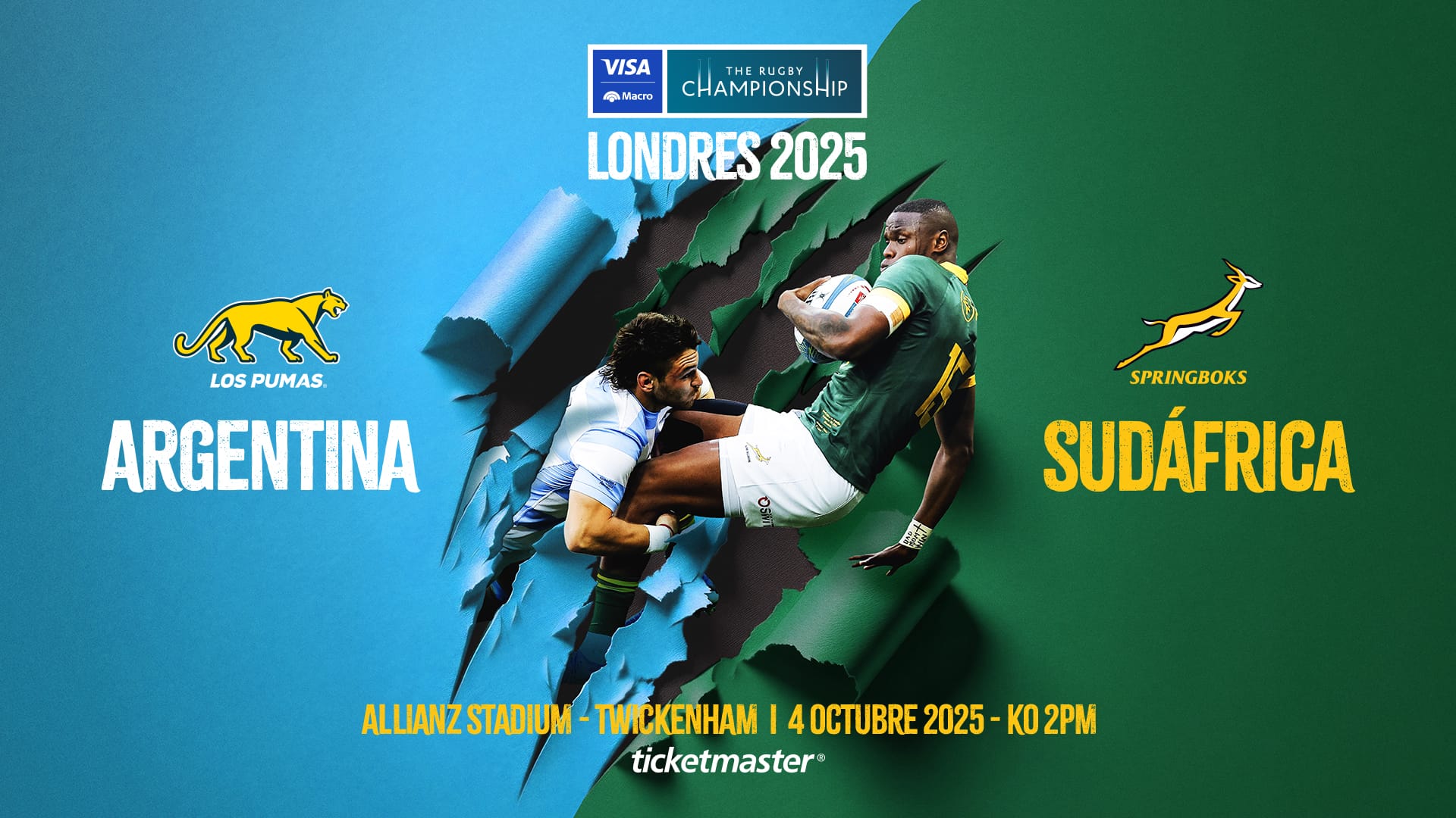 Argentina Vs Sudáfrica – 4 Oct. 2pm – SECTOR EXCLUSIVO PARA LA HINCHADA ARGENTINA