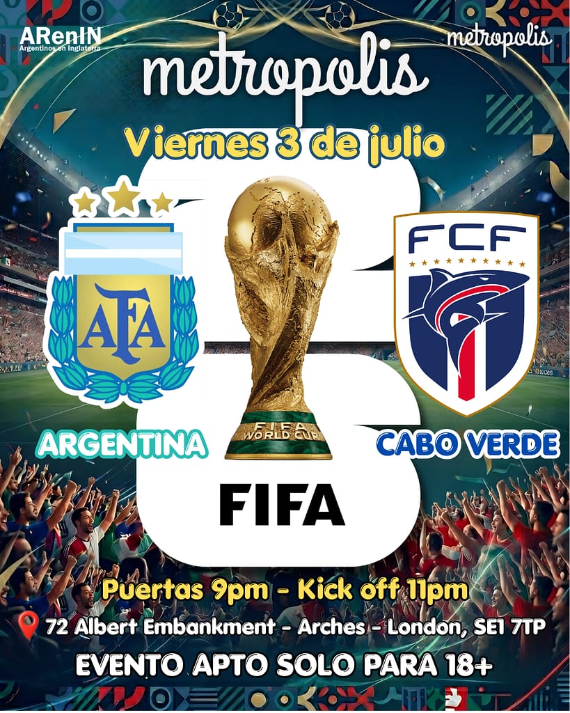 Argentina Vs Cabo Verde en Londres