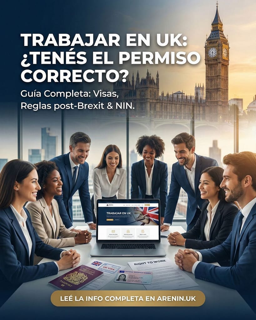 requisitos legales para trabajar en Reino Unido y tipos de visa permitidas